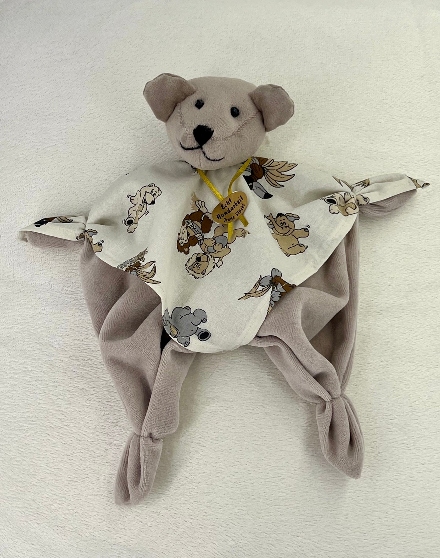 Schnuffeltuch "Bär" taupe